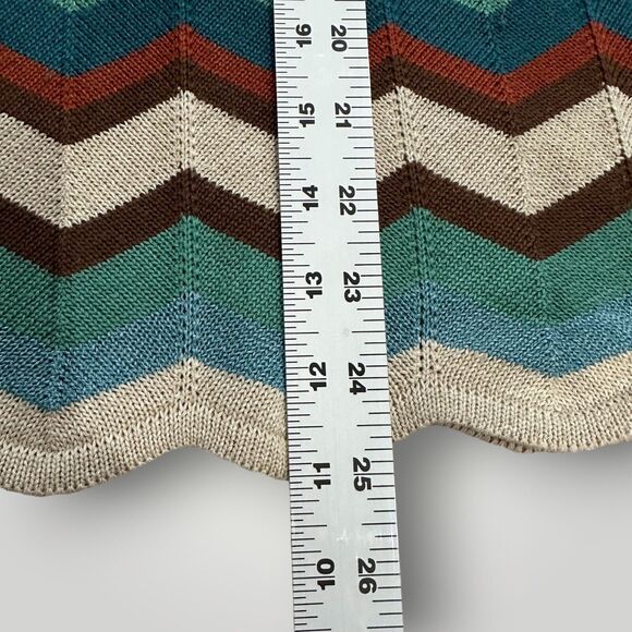 Alfred Dunner Women's S Multicolor Chevron Striped Short Sleeve Lightweight Top - Picture 11 of 11